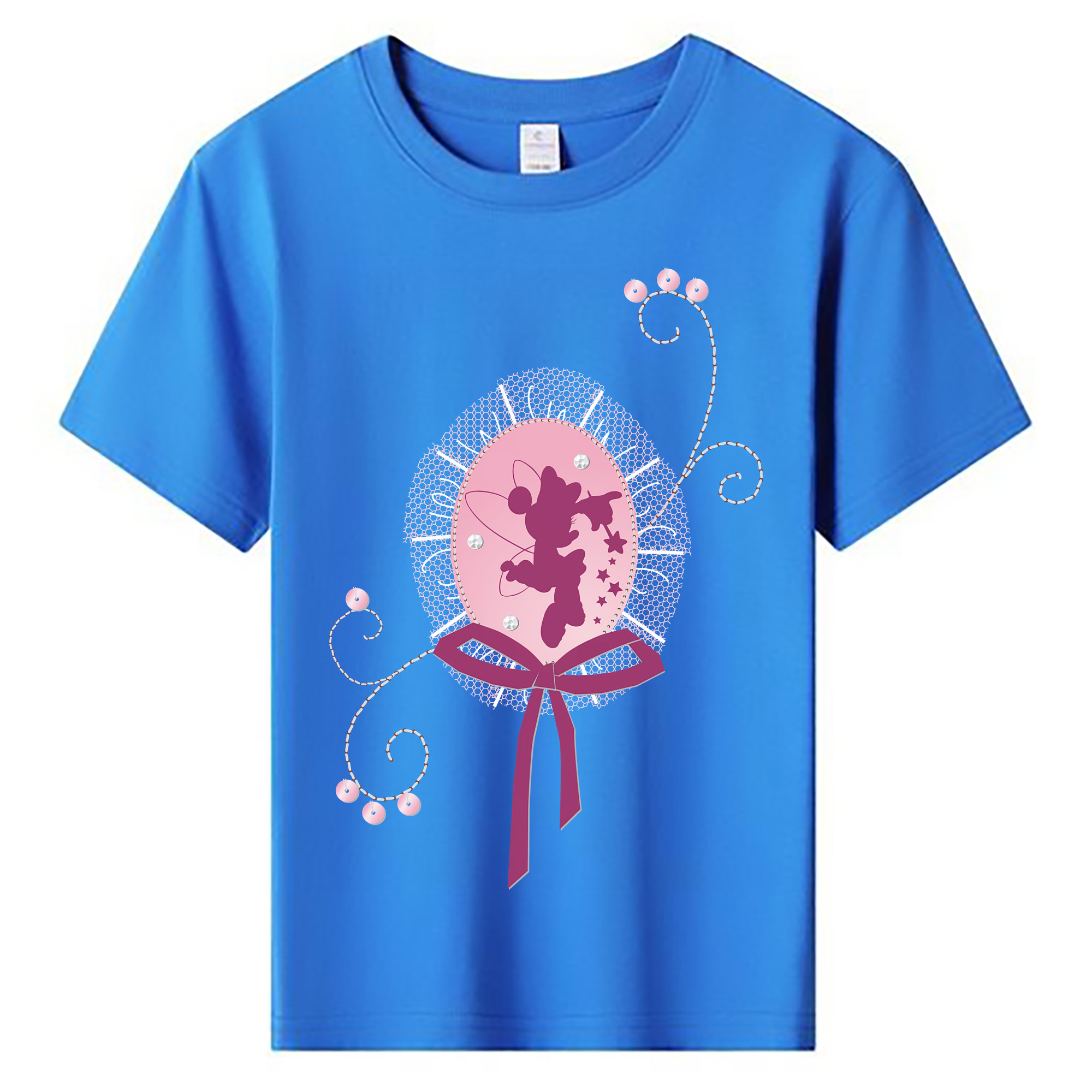 （画像用） ミッキーマウス Mickey Mouse 綿100％キッズTシャツ（フロントプリント）